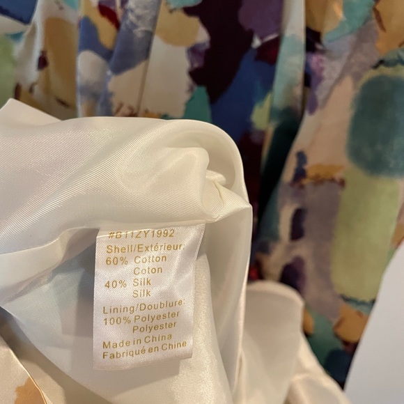 Designer silk blend multi-color dress - Picture 7 of 8